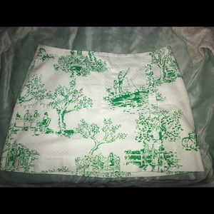 Lilly Pulitzer green ,white skirt 14